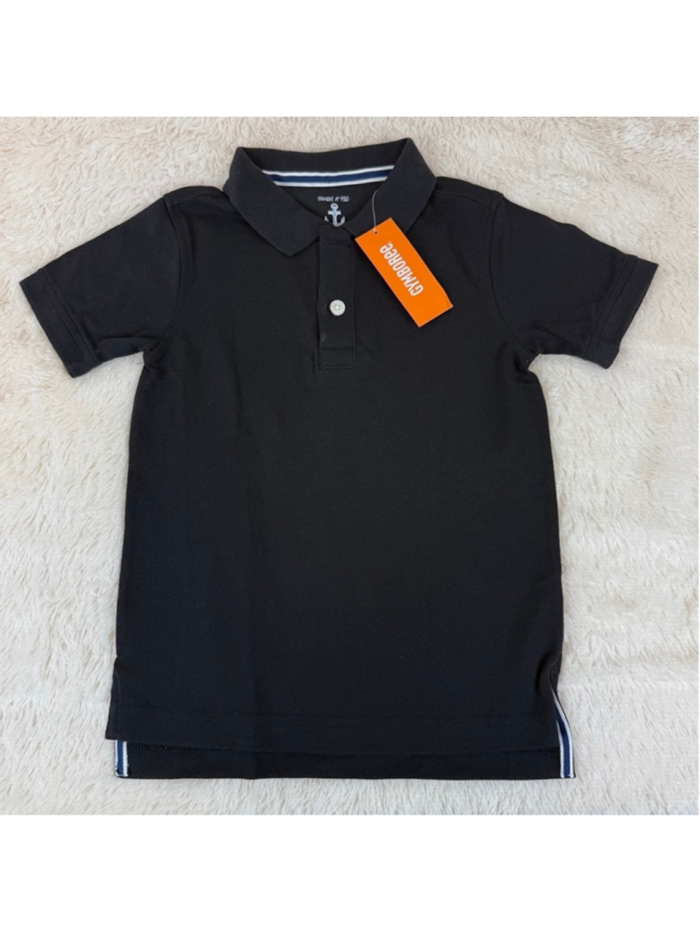 Boys Gymboree Straight A Polo black shirt NWT-5